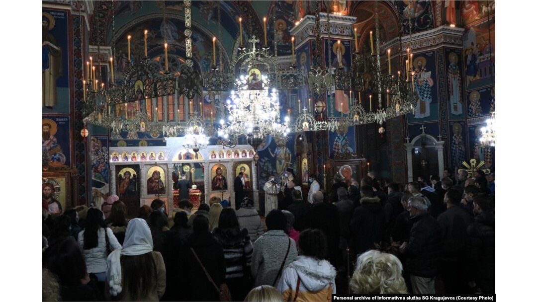 Božićna liturgija u Sabornoj crkvi u Kragujevcu