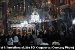 Božićna liturgija u Sabornoj crkvi u Kragujevcu