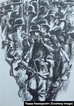 А. Кашкурэвіч. Ілюстрацыя да рамана Івана Пташнікава «Найдорф» (1976)