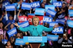Хиллари Клинтон на предвыборном митинге в Кливленде