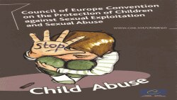 Një poster i Këshillit Evropian kundër abuzimit të fëmijëve