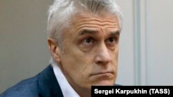 Michael Calvey attends a court hearing in Moscow on April 12