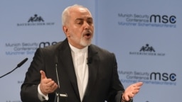File photo: Iranian Foreign Minister Mohammad Javad Zarif delivers a speech during the 55th Munich Security Conference in Munich, February 17, 2019