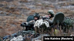 Латвійскія вайскоўцы на вучэньнях NATO ў лютым 2019 году