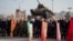 People commemorate the soldiers from Transdniester killed in its war against Moldova, in Tiraspol on March 3. The prosecutor-general of the breakaway region said the attack was to take place in a crowded area of the region's capital.