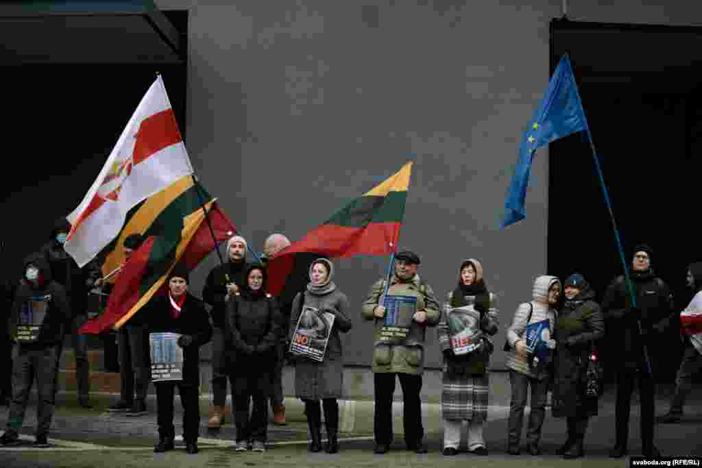 Акцыя беларусаў у Вільні.
