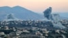 Smoke plumes erupt after an Israeli air strike targeted the village of Khiam in southern Lebanon near the border with northern Israel on September 30. 