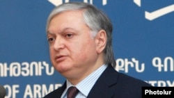 Armenia - Foreign Minister Edward Nalbandian at a news conference, 16Jan2012.