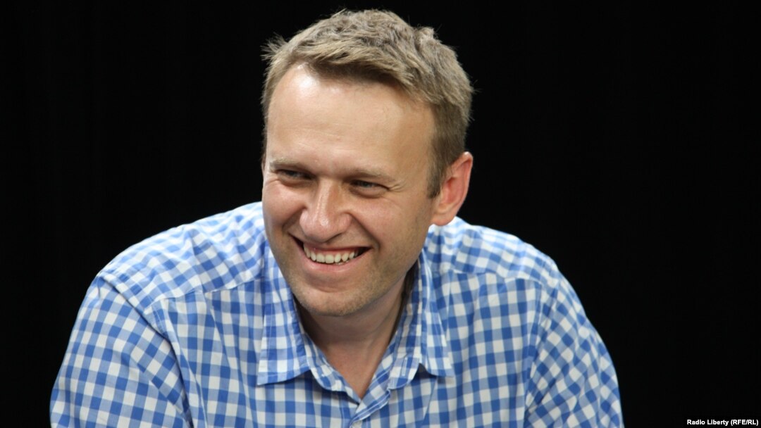 Российский оппозиционер Алексей Навальный в студии Радио Свобода. 28 мая 2015 года