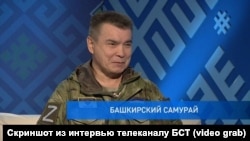 Рамиль Ульмасбаев дает интервью телеканалу БСТ. Скриншот из видео