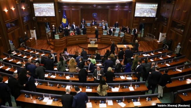 Pamja nga seanca e 5 shkurtit në Kuvendin e Kosovës.