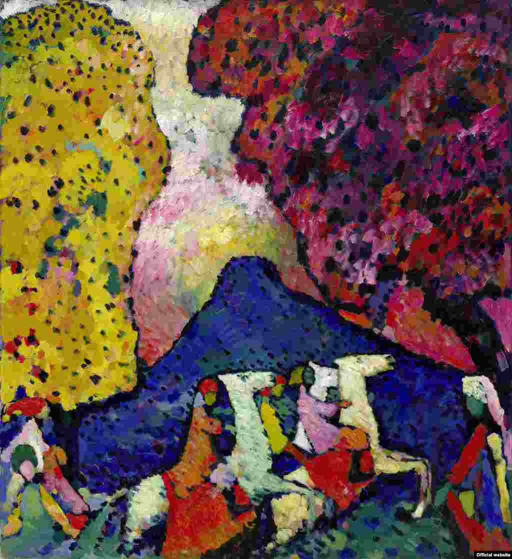 Wassily Kandinsky Blue Mountain, 1908-09 Oil on canvas, 106 x 96.6 cm Solomon R. Guggenheim Museum, Solomon R. Guggenheim Founding Collection, by gift