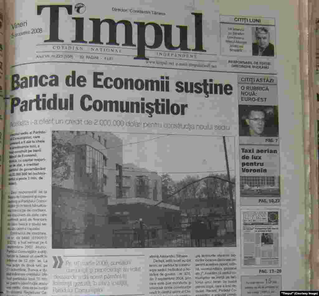 &quot;Timpul&quot;, 5 decembrie 2008