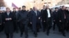 Armenia - Former President Levon Ter-Petrosian (C) and senior members of his Armenian National Congress lead a demonstration in Yerevan, 1Mar2014.