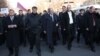 Armenia - Former President Levon Ter-Petrosian (C) and senior members of his Armenian National Congress lead a demonstration in Yerevan, 1Mar2014.