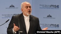 File photo: Iranian Foreign Minister Mohammad Javad Zarif delivers a speech during the 55th Munich Security Conference in Munich, February 17, 2019