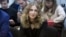 Maria Alyokhina in a courtroom in Moscow in December