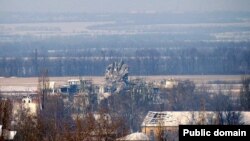 Рэшткі будынкаў Данецкага аэрапорта.