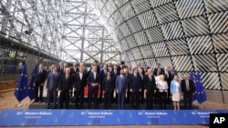 Лідери країн ЄС і Західних Балкан на саміті в Брюсселі, 23 червня 2022 року