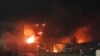 Makhachkala gas station on fire after September 27 blast. 