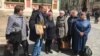 Tatfondbank clients demonstrate on Moscow's Red Square on May 12.