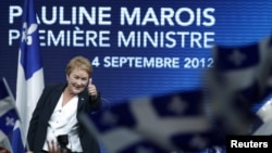 A gunman opened fire as Parti Quebecois leader Pauline Marois was giving a victory speech following provincial elections. 