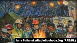 Фрагмент картины "Тревожная ночь" украинской художницы и бывшей активистки Евромайдана Марины Соченко