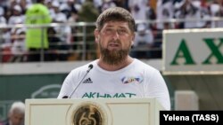Глава Чечни Рамзан Кадыров на стадионе "Ахмат" в Грозном, архивное фото