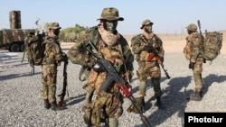 Armenia - Special forces from CSTO member states hold joint exercises at the Marshal Baghramian training center near Yerevan, 19Sep2012.