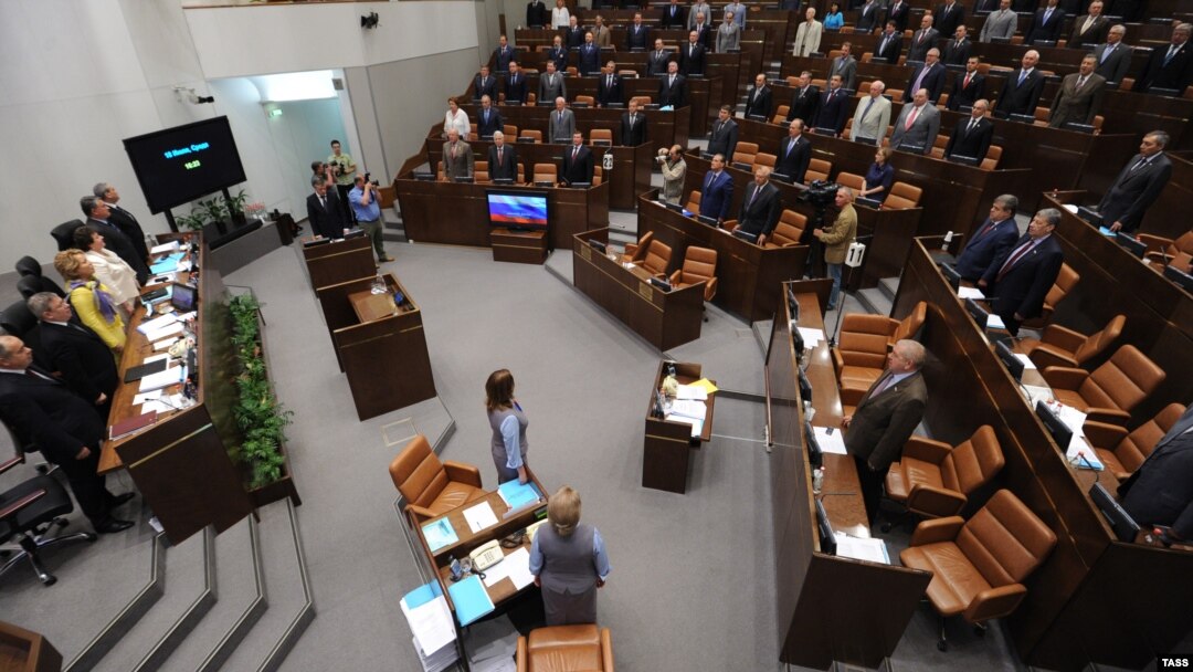 Russia's Federation Council in session in Moscow (file photo)