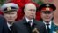 Russian President Vladimir Putin takes part in a commemoration ceremony in Moscow on May 9.