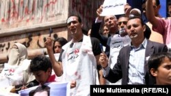 صحفيون مصريون في إحتجاج