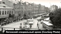 Пратэст у Коўне 18 траўня 1972 году пасьля самаспаленьня Ромаса Каланты