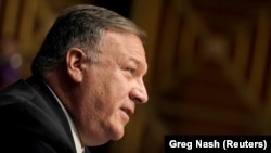 U.S. Secretary of State Mike Pompeo testifies during a Senate Foreign Relations Committee hearing in Washington, DC, U.S. July 30, 2020.