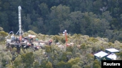 An aerial view of the Pike River coal mine