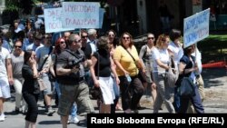 Архивска фотографија - протест на новинари. 