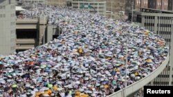 Паломники со всего мира совершают Хадж. Мекка, 6 октября 2014 года. 