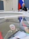 Владимир Путин и Александр Лукашенко наблюдают за ходом стратегической части ядерных учений, 21 мая 2026 года