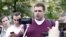 Константин Янкаускас на акции в поддержку незарегистрированных кандидатов в депутаты Мосгордумы, июль 2019 года