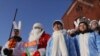 Belarusian Rights Activists Dress As Santas To Protest Law