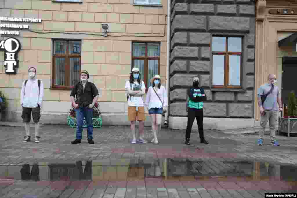 Belarus - Picket of solidarity with the detained during the presidential election campaign in Belarus. Minsk, 18Jun2020