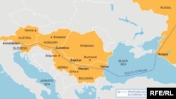 The proposed South Stream pipeline route, according to Gazprom