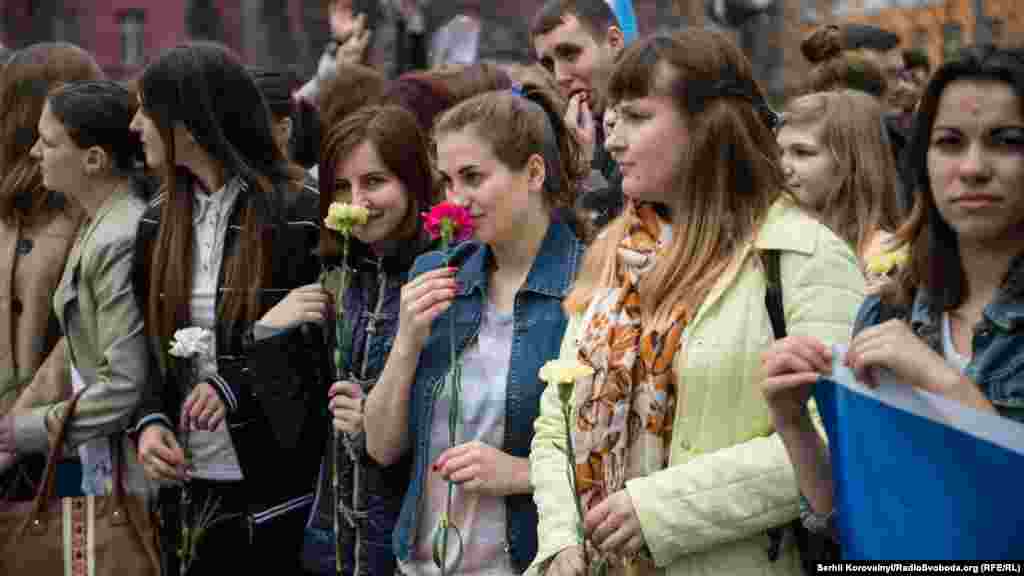 Студенты Киевского университета на митинге протеста