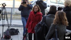 Архивска фотографија: Поранешната министерка за внатрешни работи Горднана Јанкулоска доаѓа на Суд