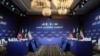 The room where quadrilateral talks between the United States, Iran, Pakistan and Qatar are taking place at Burgenstock, Switzerland.