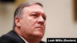 U.S. -- U.S. Secretary of State Mike Pompeo testifies at a hearing of the U.S. House Foreign Affairs Committee on Capitol Hill in Washington, U.S., May 23, 2018