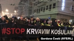 A protest in Belgrade called Stop The Bloody Shirts on December 15.