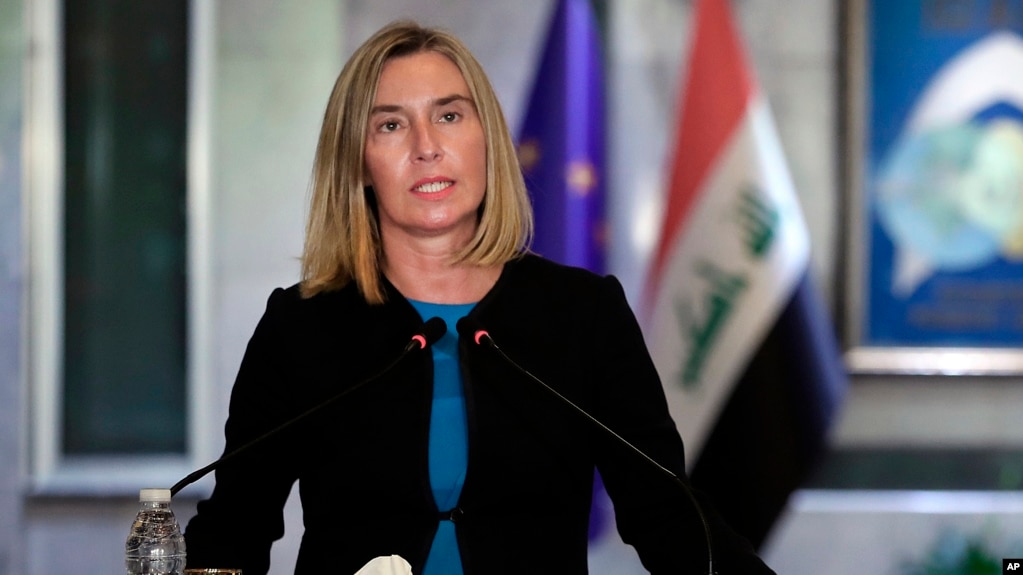 فدریکا موگرینی، مسئول امور سیاست خارجی اتحادیه اروپا