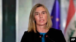 Federica Mogherini, coordonatoarea politicii externe europene. 13 iulie 2019