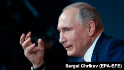 Владимир Путин жыл жыйынтыктоочу маалымат жыйынында. 14-декабрь, 2017-жыл